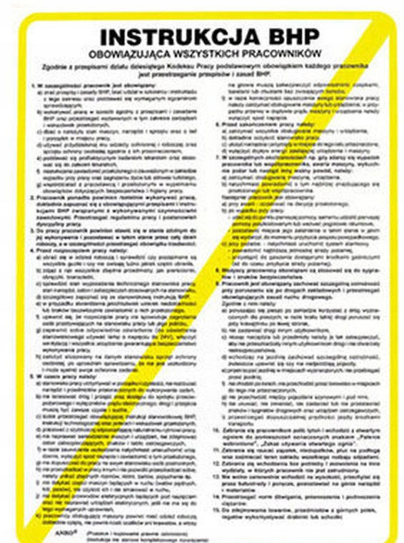 

Znak Instrukcja Bhp Obowiązująca Wszystkch Prac