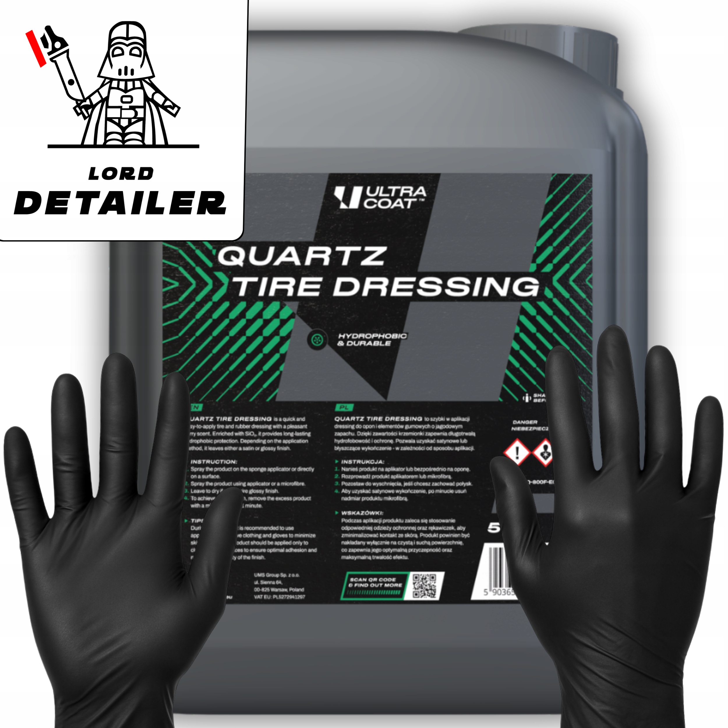 Ultracoat Quartz Tire Dressing 5L Dressing na pneumatiky s prídavkom kremeňa SiO2