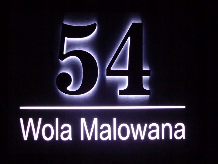 Numer domu podświetlany kaseton LED 40x30cm Kod producenta brak
