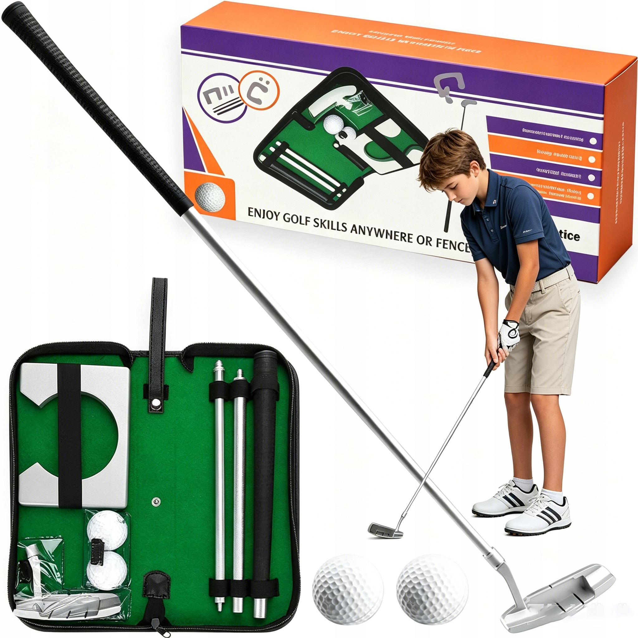 Kije Golfowe Putter Golfowy Antypoślizgowy Praktyczny Łatwy Do Przenoszenia