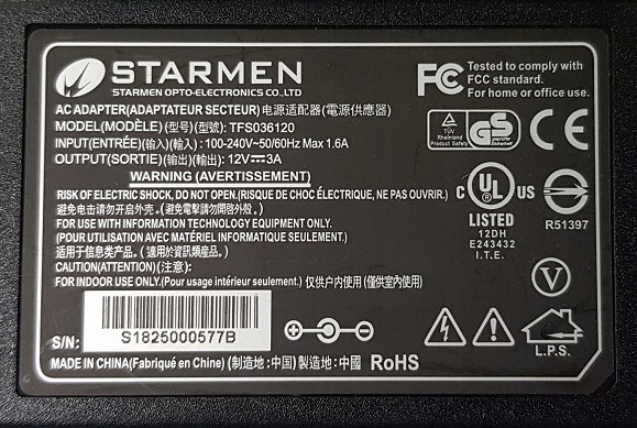 ZASILACZ DESKTOP STARMEN 12V 3A 36W STABILIZOWANY Marka Inna