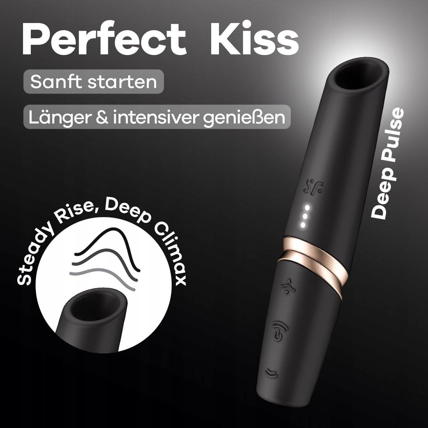 SATISFYER Perfect Kiss Wibrator Dla Kobiet Stymulacja Klitorisu Wellness — miniatura 2