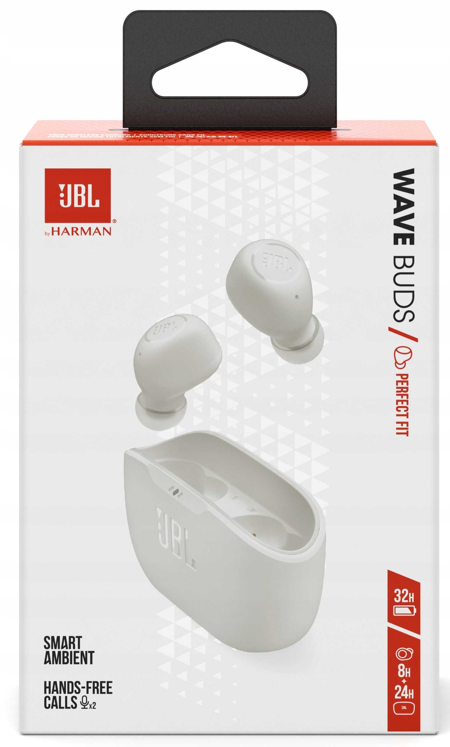 Słuchawki bezprzewodowe douszne JBL Wave Buds białe - Sklep