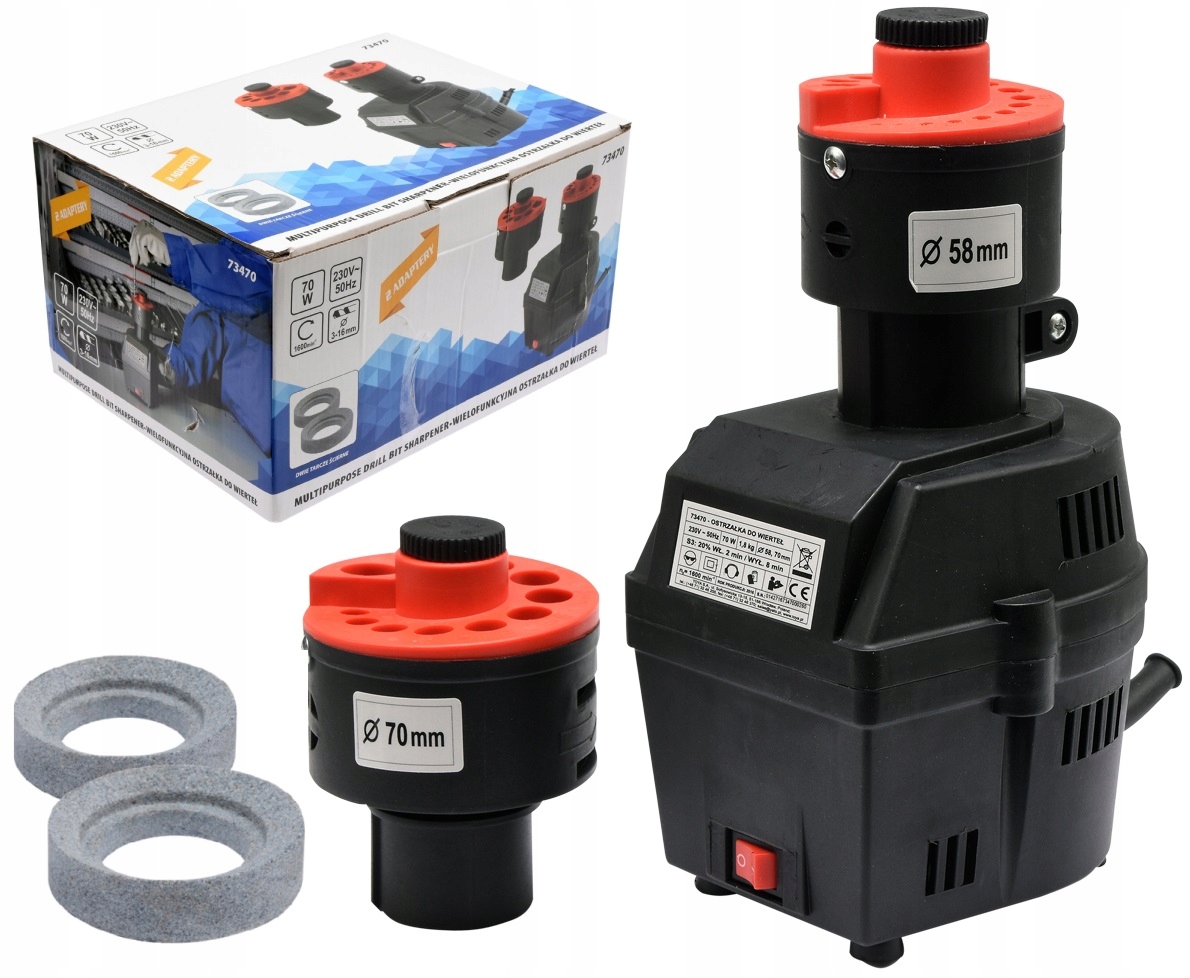 

Ostrzałka Do Wierteł 3-16mm 70W Adapter 2xKAMIEŃ