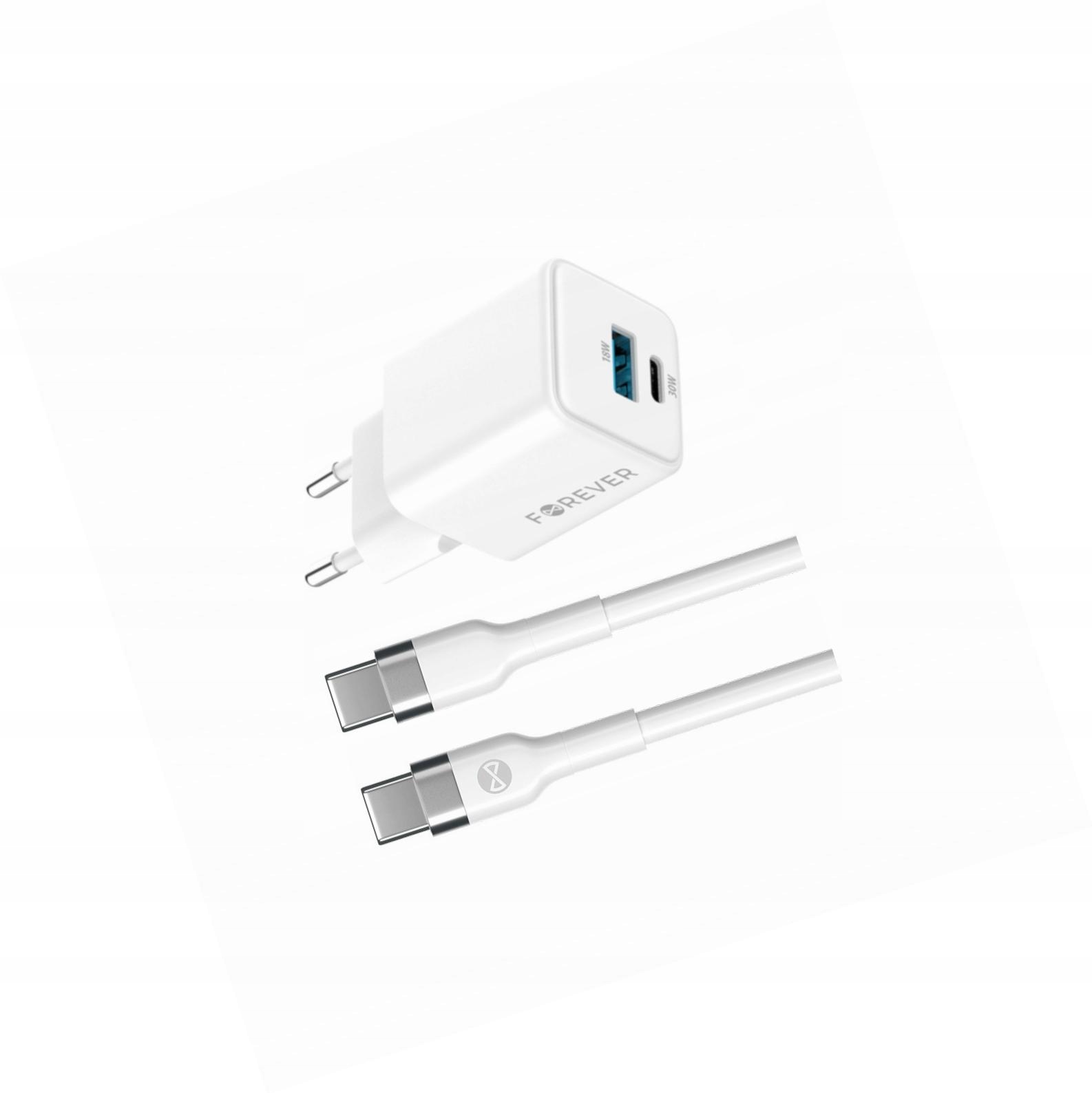 Szybka ładowarka GaN 30W 2 wejścia długim z kablem 2m do Xiaomi 12 Lite