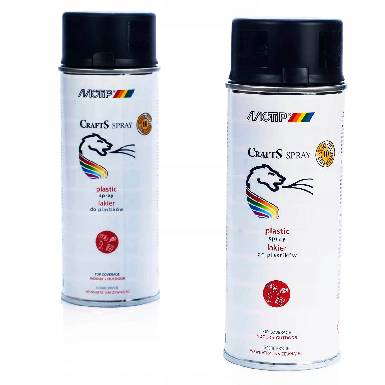 LAKIER CZARNY MAT DO PLASTIKU | SPRAY 400ml CRAFTS Producent Motip