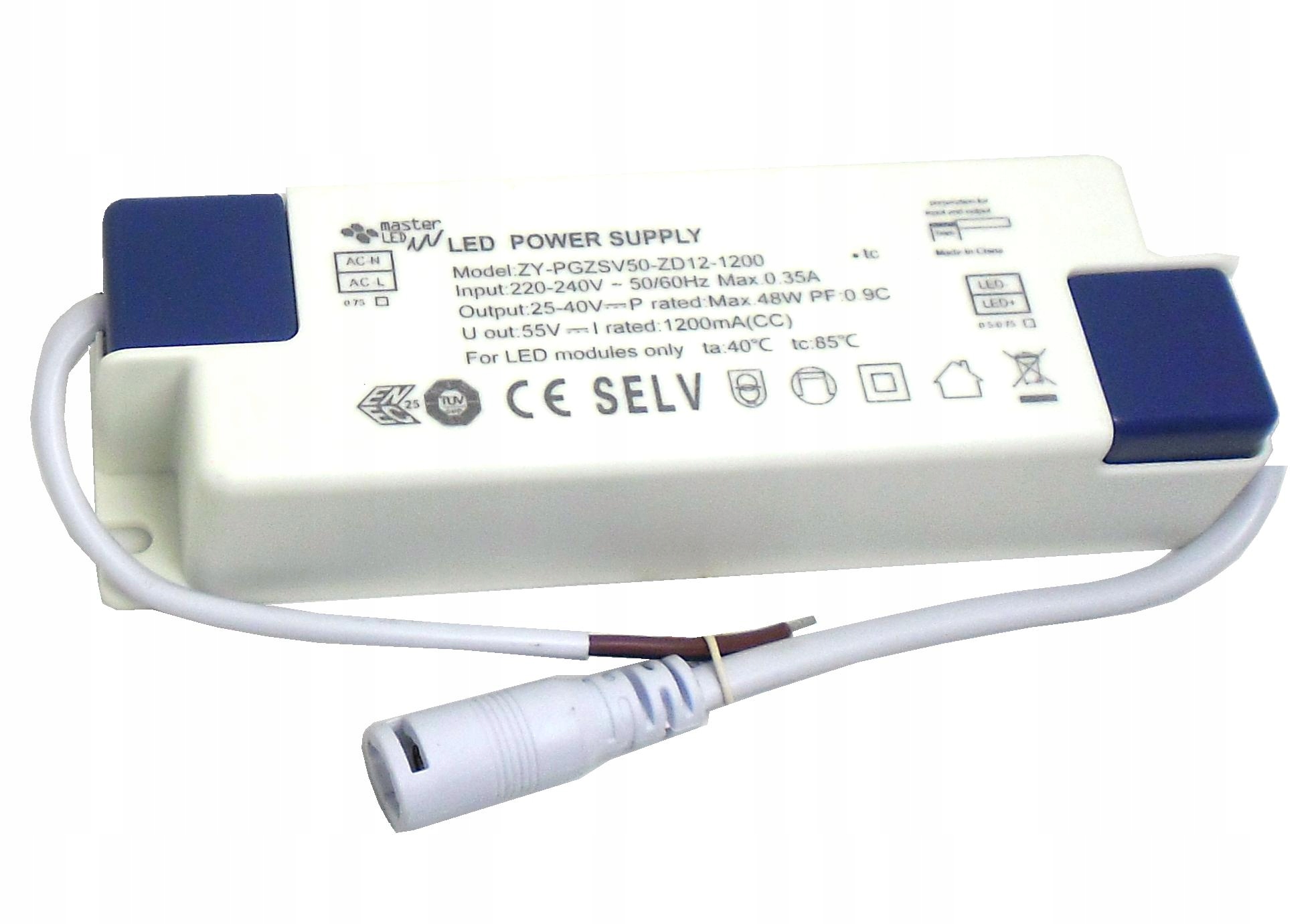 Zasilacz LED Driver 1200mA 25-40v - 50v do paneli led 30w 40w 50w 60w PF0,9