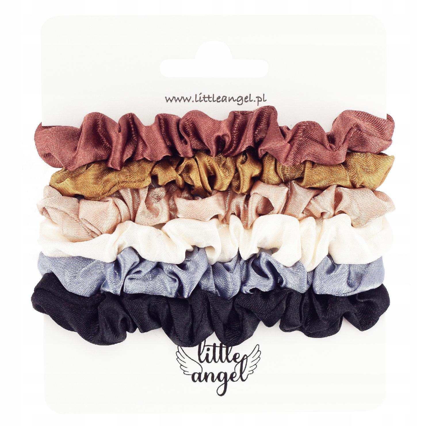 

Gumki do włosów Zestaw 6 szt Scrunchies frotki