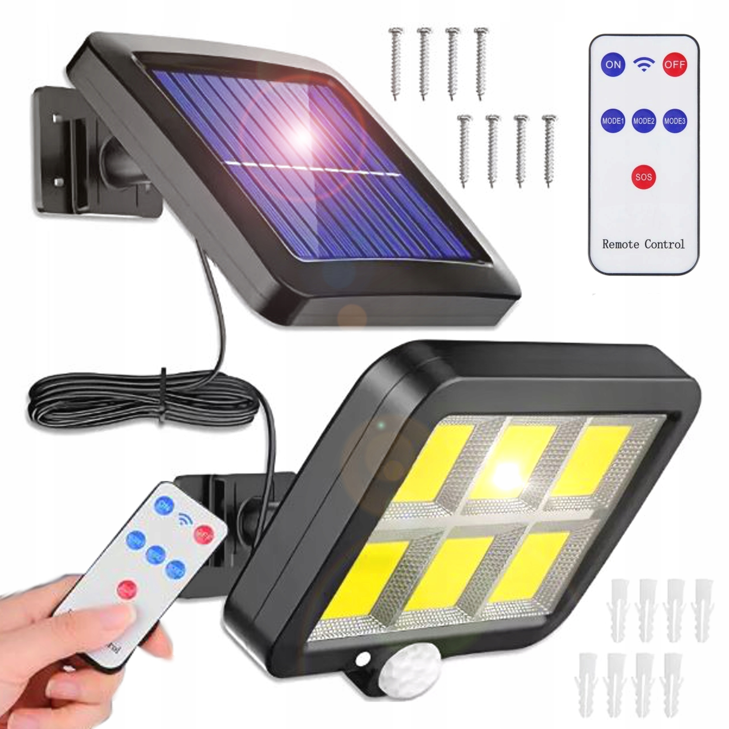 

Lampa Solarna Z Czujnikiem Zmierzchu Ruchu Pilot