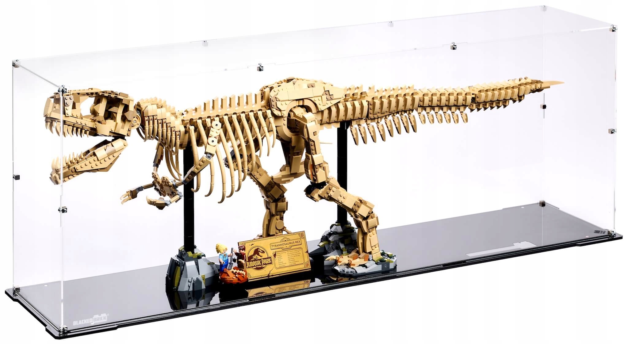 Vitrína Blacked Brick pre Lego 76968 Jurský svet Kostra: tyranosaurus