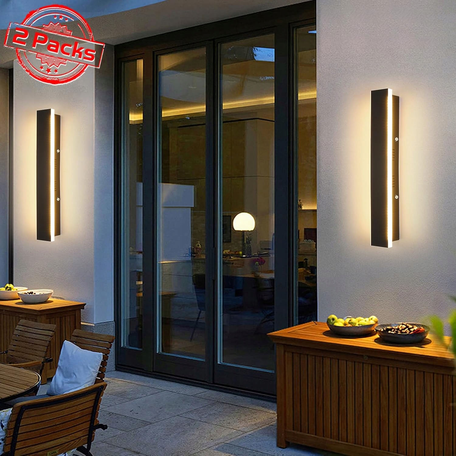 Mikeru 30CM Outdoor Modern Long Led Wall Light 2 ks v balení