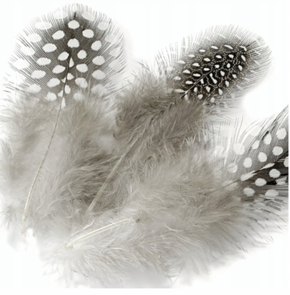 Piórka z perełki 5cm - natur 20szt