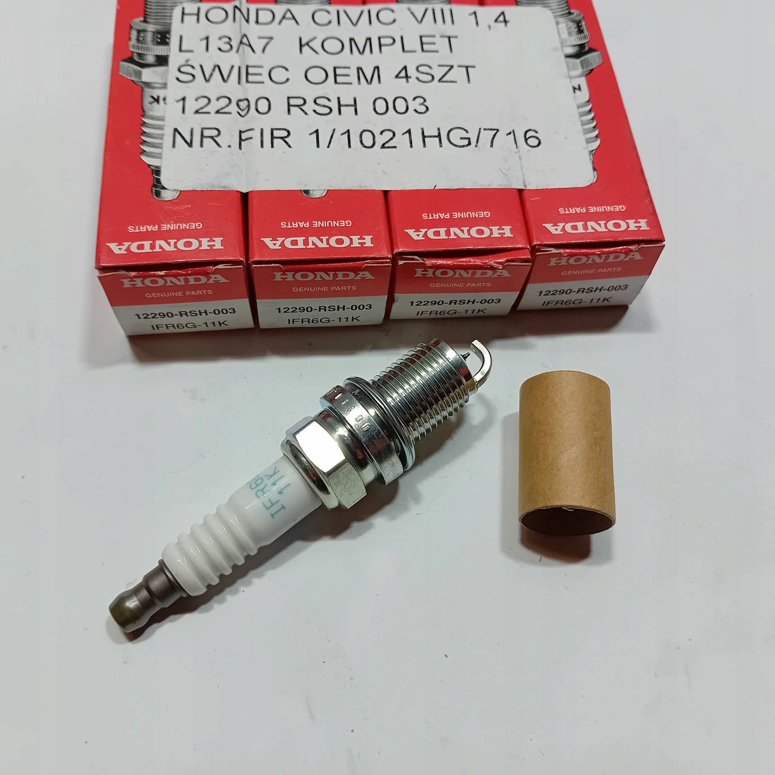 HONDA CIVIC VIII 06-11 ŚWIECA ŚWICE ZAPŁONOWE KOMPLET 4SZT NOWE OEM