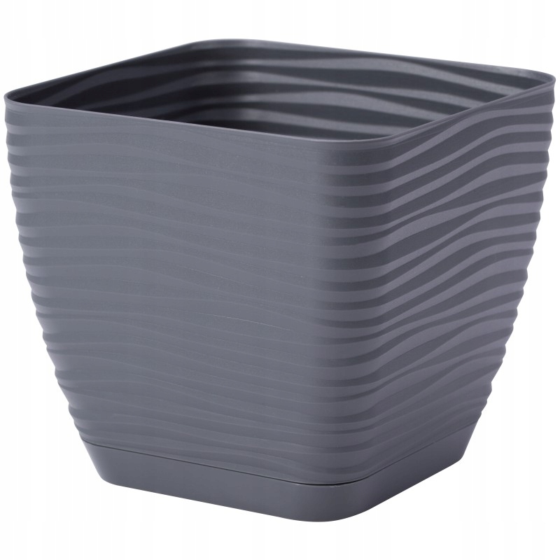 

Doniczka z podstawką 13 cm Sahara antracyt