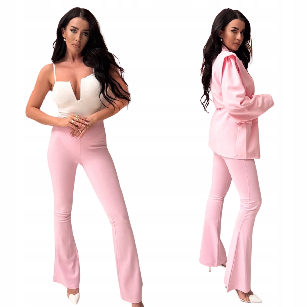 Elastické cukrové zvonky Brie, růžové, gumička v pase, modelovací Velikost S