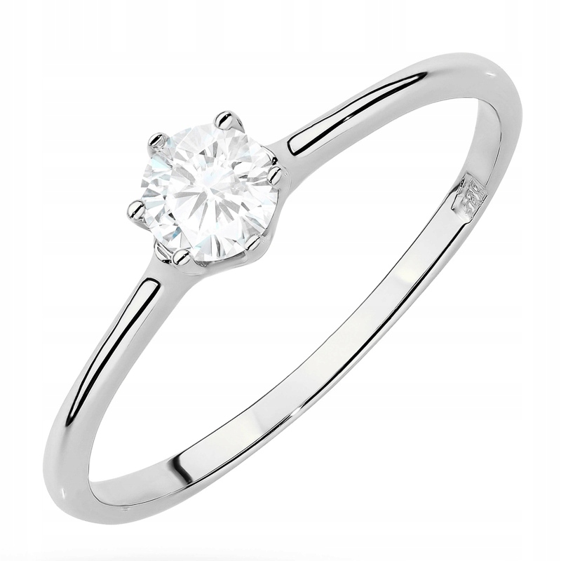 Zlatý Prstýnek pr. 585 14k Laboratorní diamanty 0,26ct