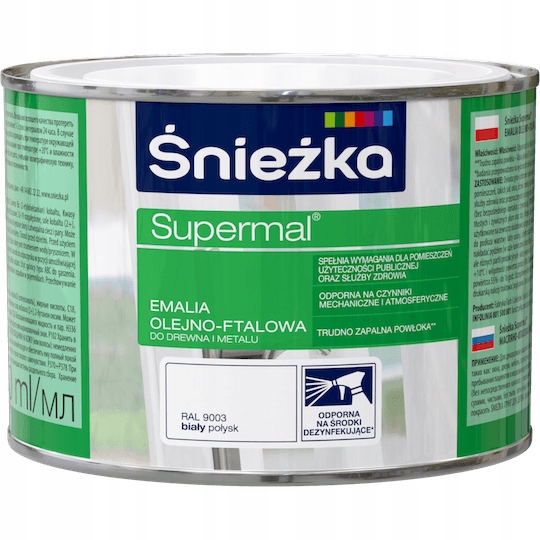

Śnieżka Supermal Olejno-ftalowa Biały Połysk 0,4L