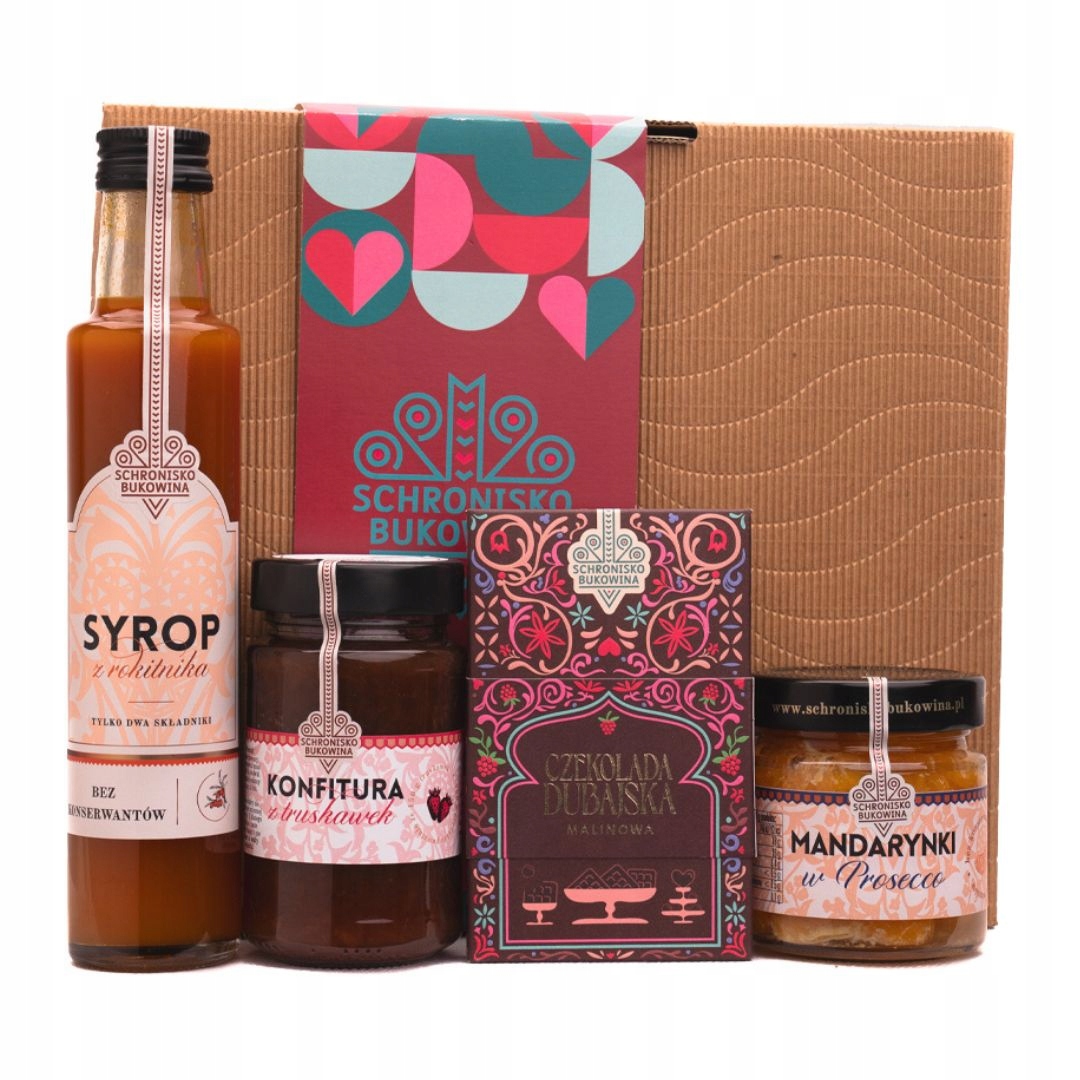 Sada Den žen akce box sirup čokoláda zavařenina Útulek Bukowin