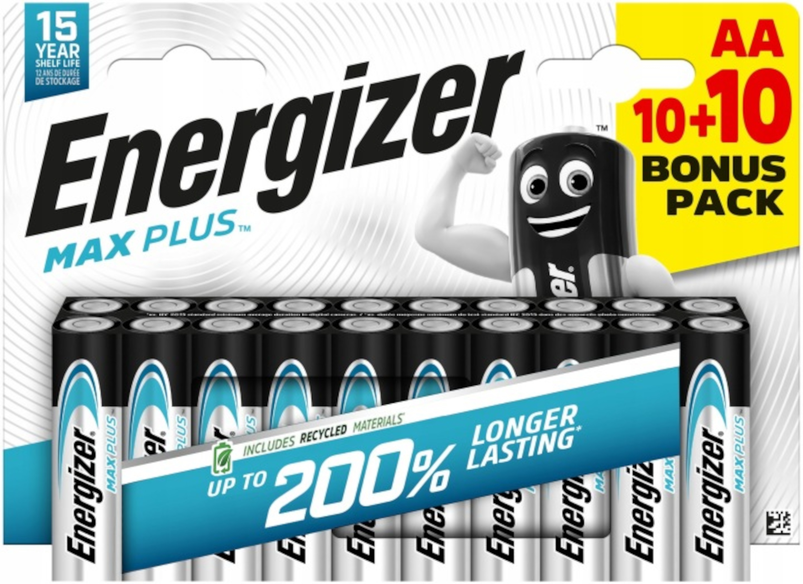 20x bateria ENERGIZER Max Plus LR6 AA R6 EP91 1,5V
