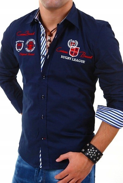 Carisma košile pánská 8004 dlouhý rukáv slim fit tmavě modrá XXL tmavě modr