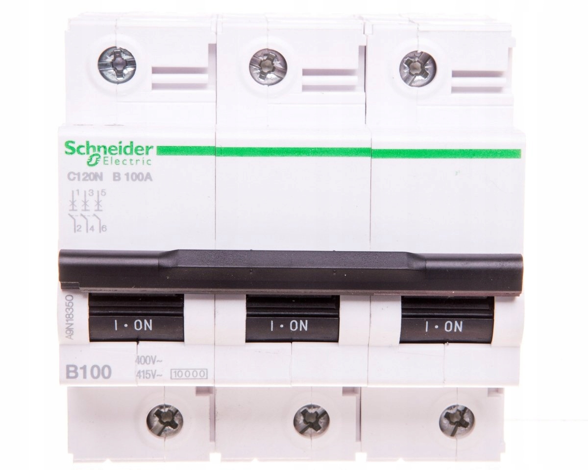 Schneider Wyłącznik nadprądowy 3P B 100A 6kA Ac C120N A9N18350
