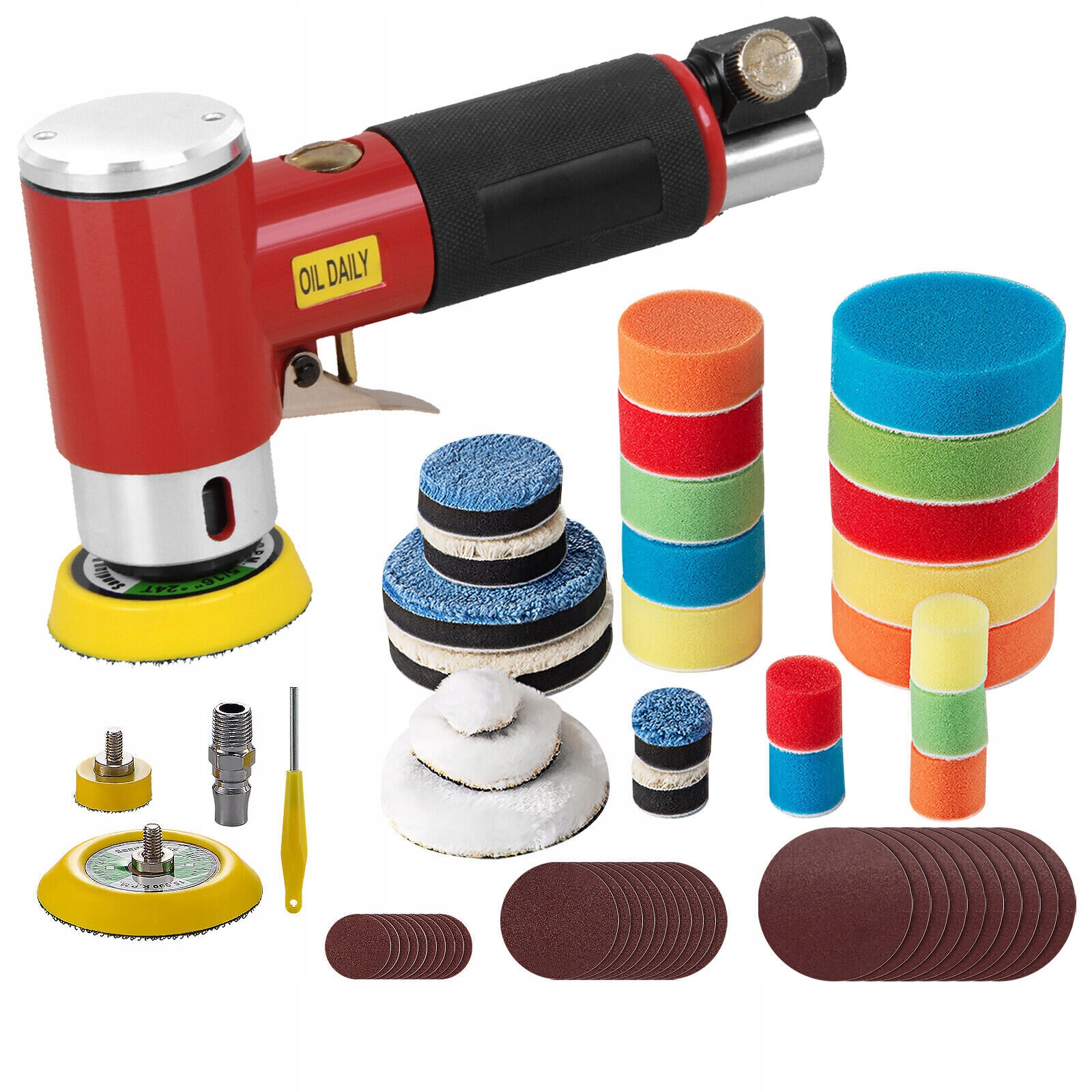 Mini Leštička 25 MM 50 MM 75 MM Excentrická Bruska Houbička Sada