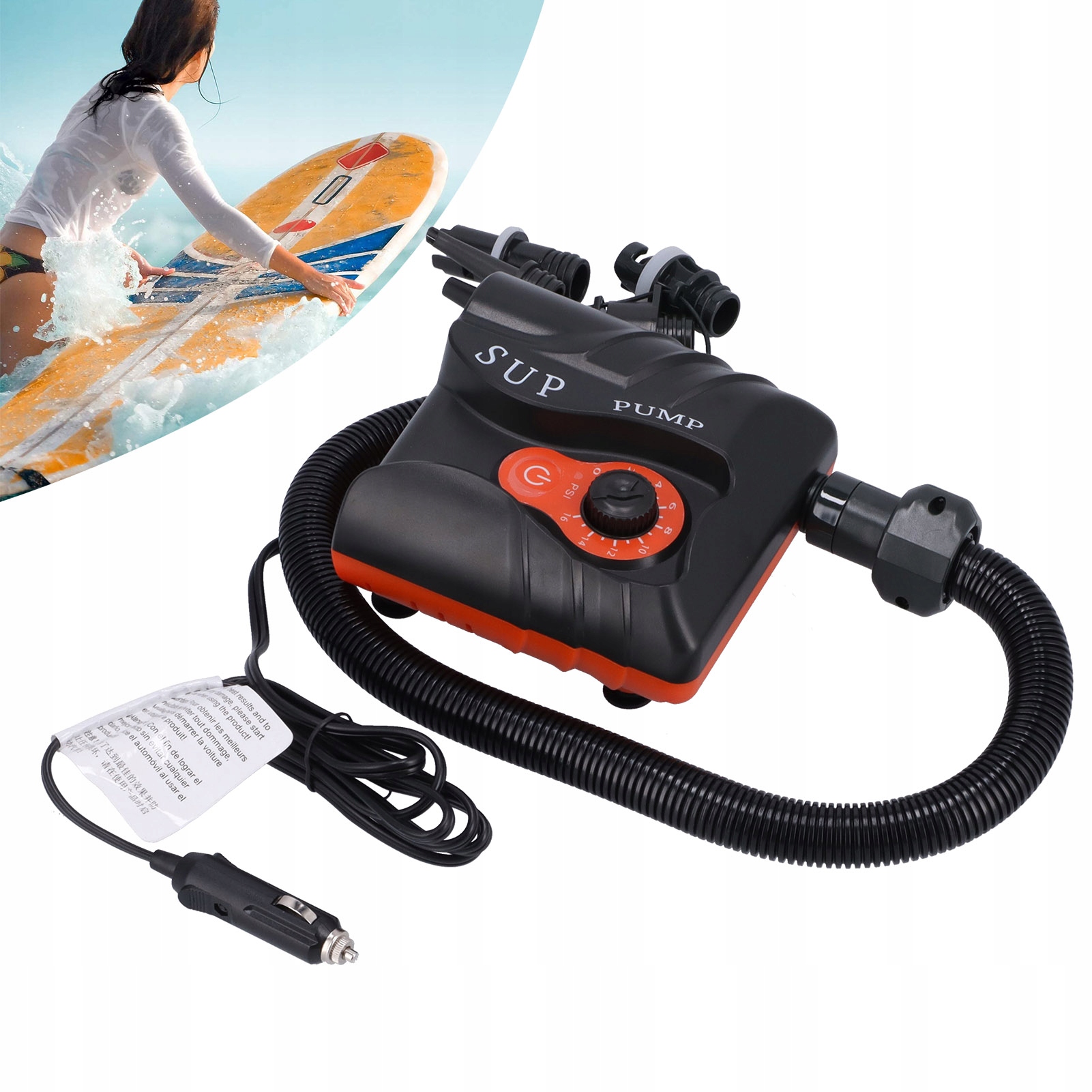 POMPKA ELEKTRYCZNA DO PADDLEBOARDU 12V SUP 16PSI Model t56