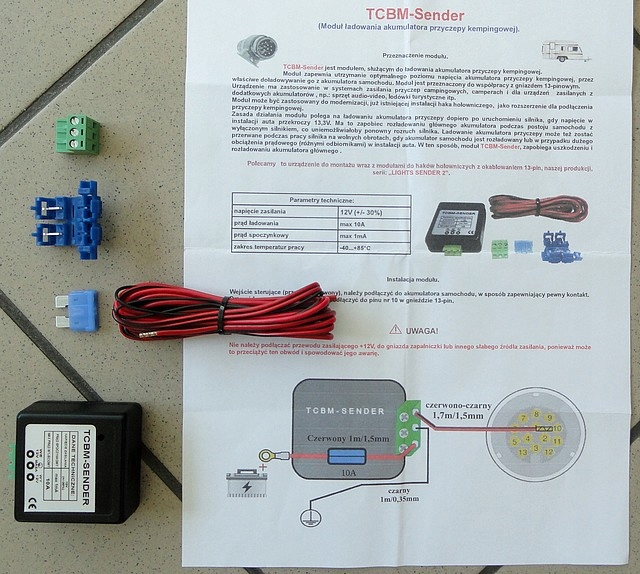 MODUŁ+WIĄZKA 13 STAŁY+ŁADOWANIE AKUMULATORA DO HAK Producent Micromel