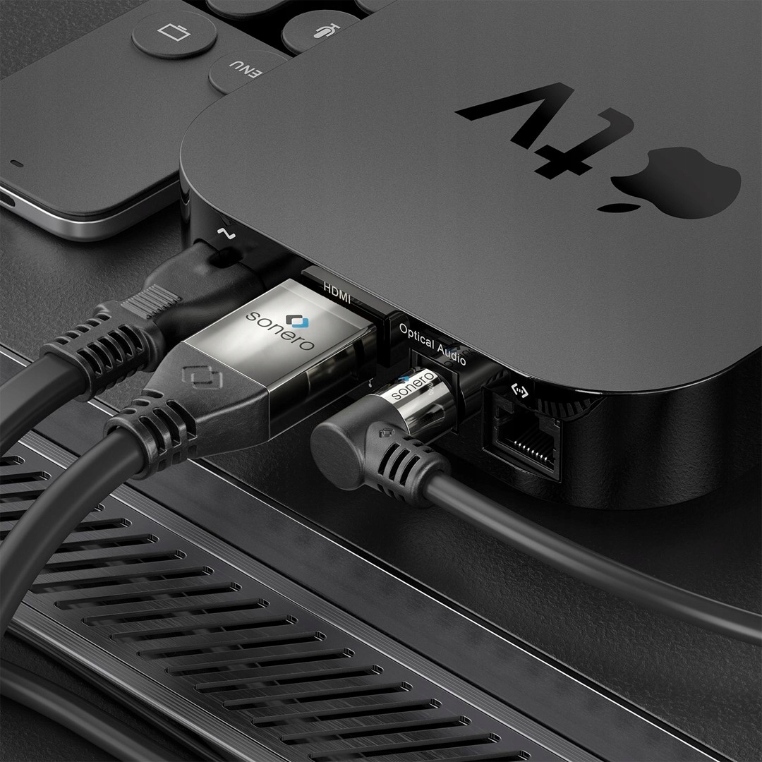 Sonero SOC120-100 kabel optyczny S/PDIF (Toslink) ze złączami kątowymi 10m Stan opakowania oryginalne