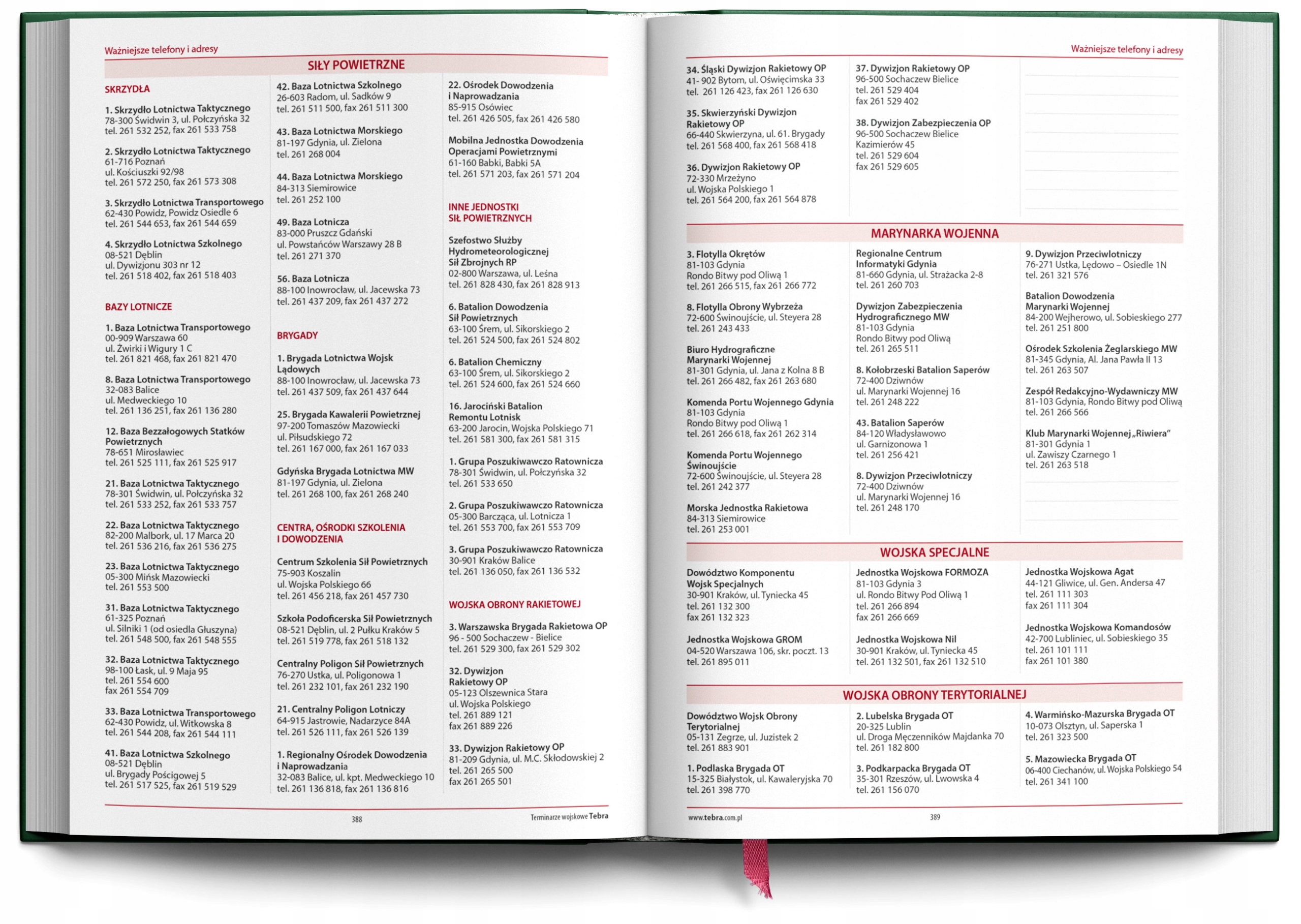 KALENDARZ KSIĄŻKOWY A5 2024 Terminarz Wojsk Obrony Terytorialnej WOT Tebra Stan opakowania oryginalne