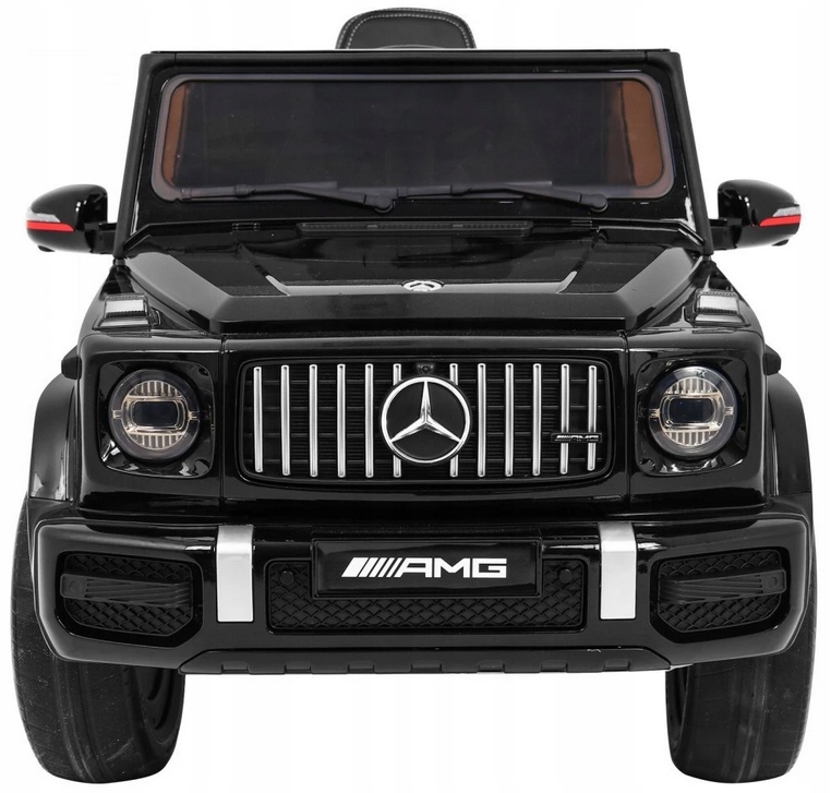 Auto na akumulator Samochód dla dzieci Mercedes G63 Amg Skóra Pilot Czarny