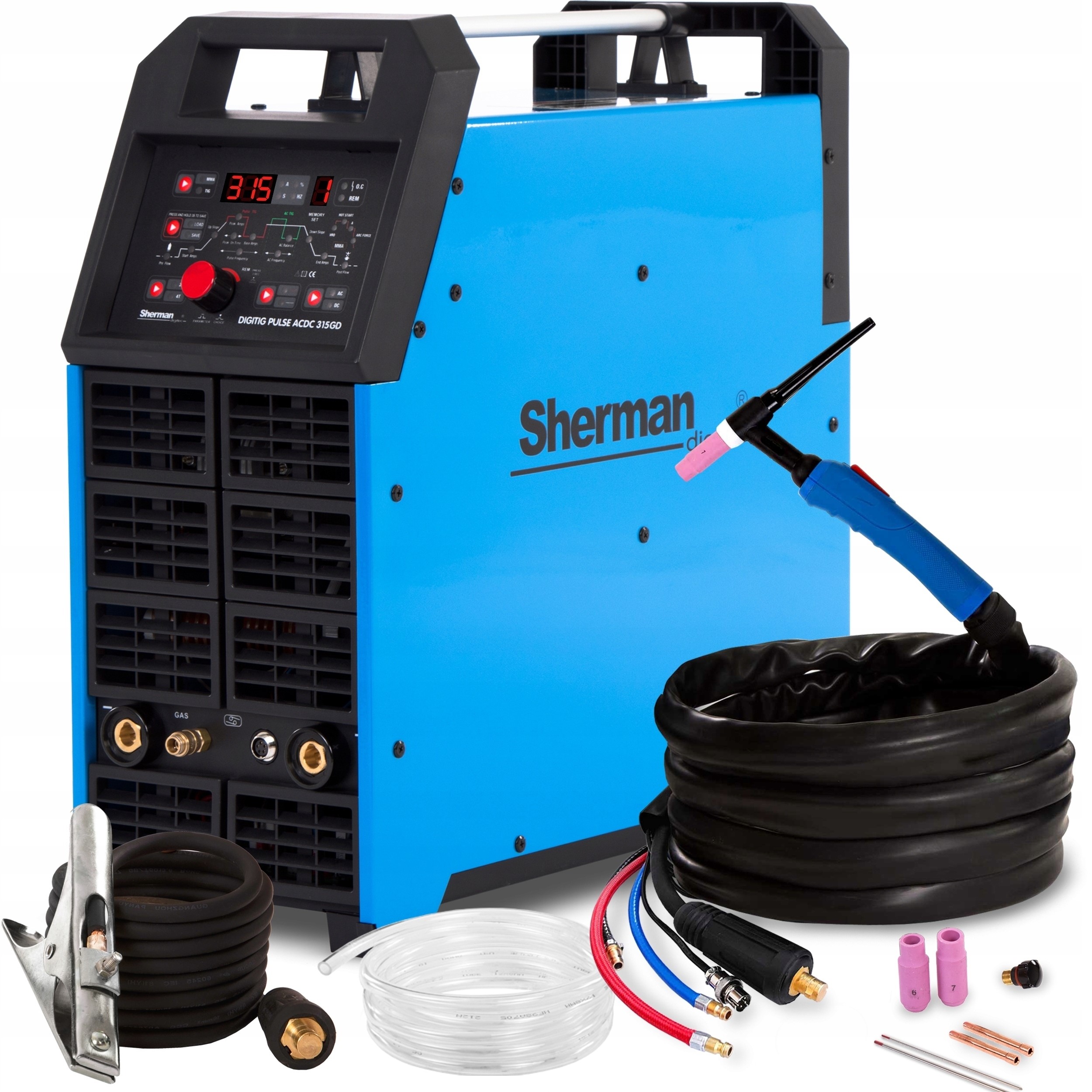 Invertorová Svářečka Sherman Digitig 315 Gd Tig Ac DC Mma Puls 400V 315A Hf