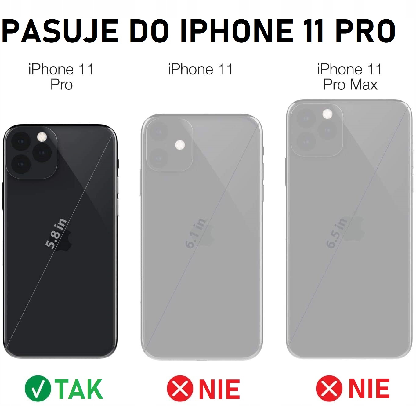 Etui Apple Silicone Case iPhone 11 Pro Biały Marka Inna