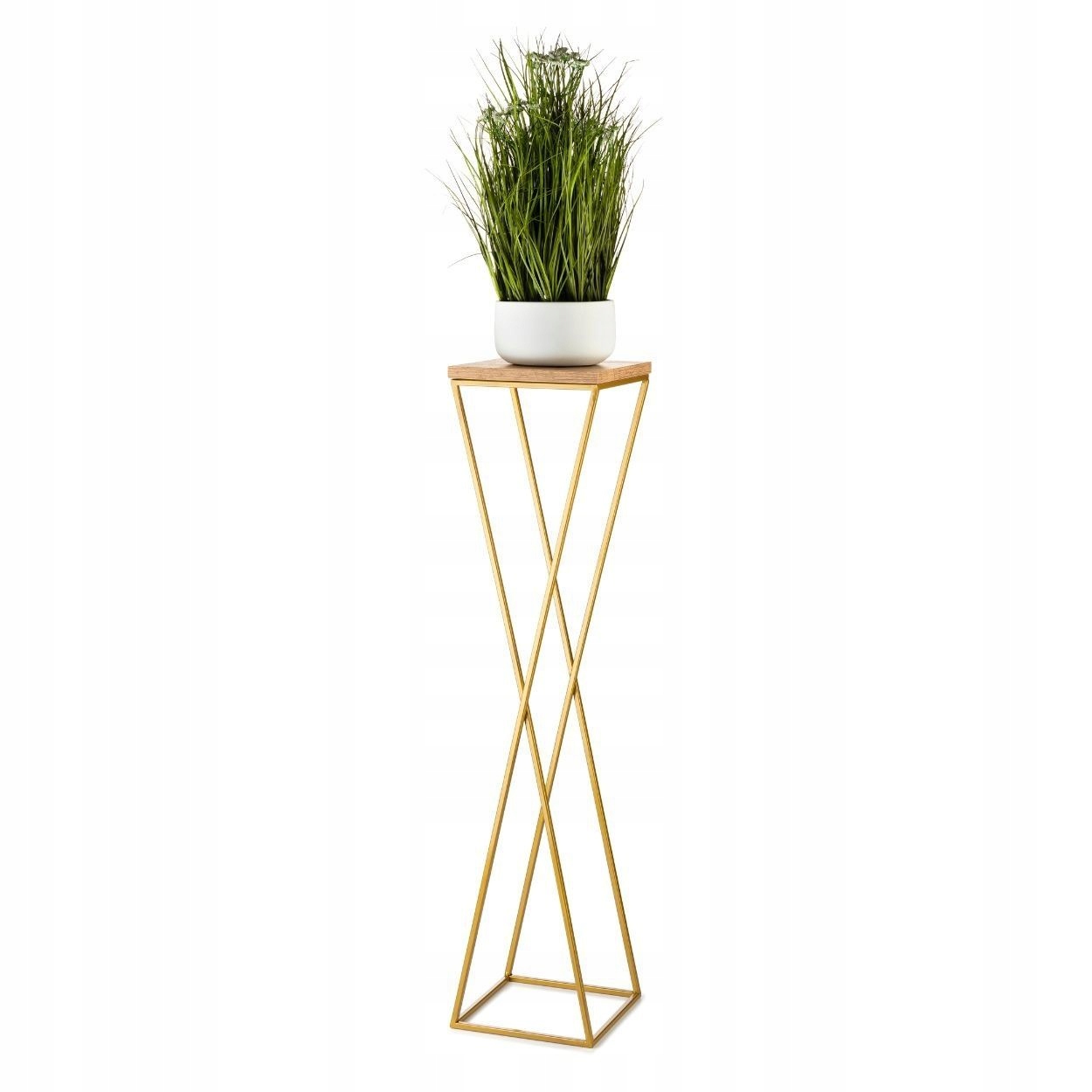 Stojan na květiny květináč Loft Zlatý kov Mdf