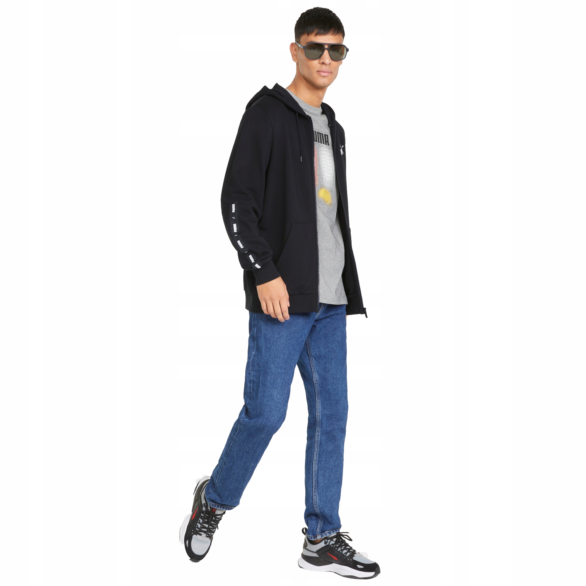 

Puma Bluza Męska Ess Tape Full Zip Black r. L