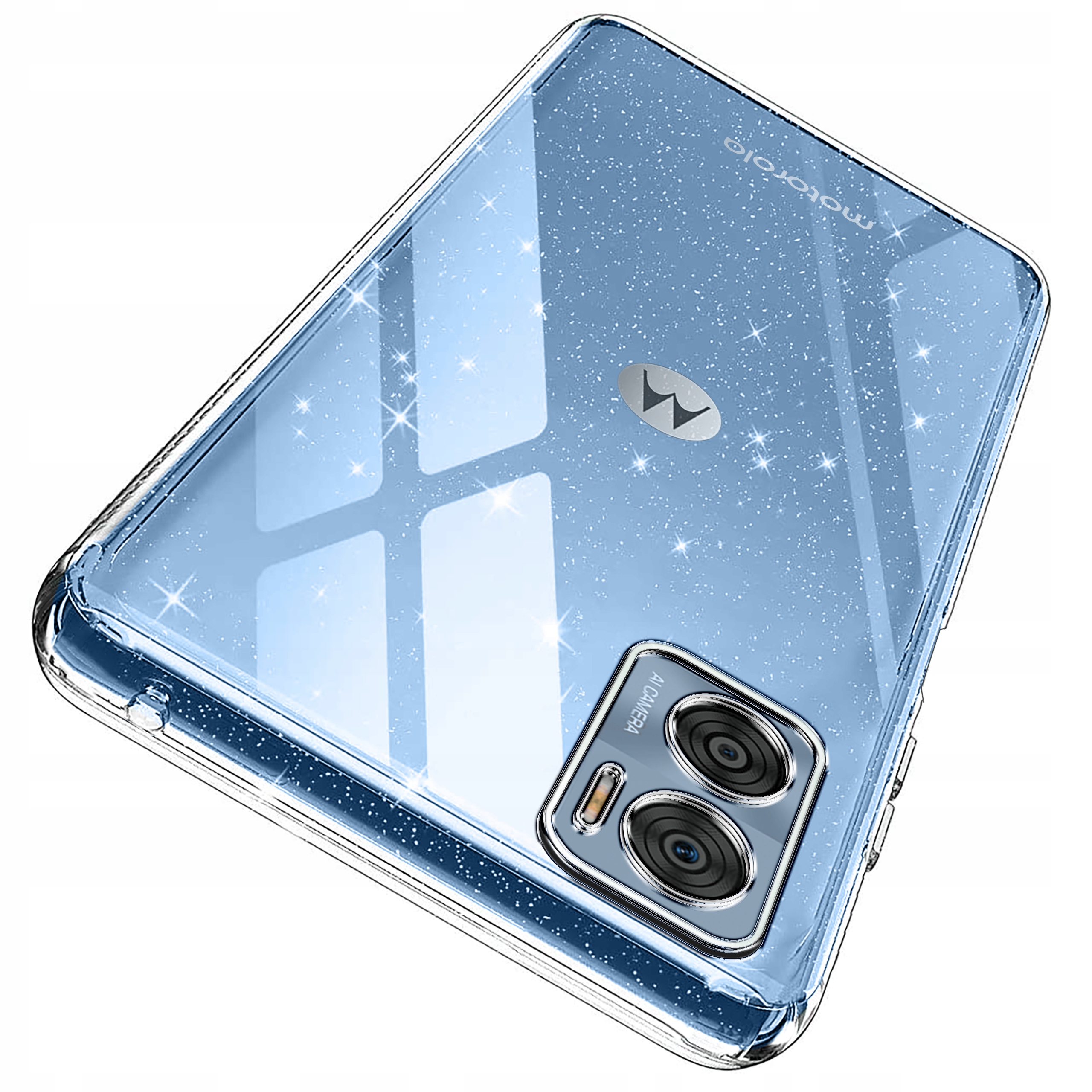 

Etui do Motorola E22| E22i Silicone Brokat Szkło