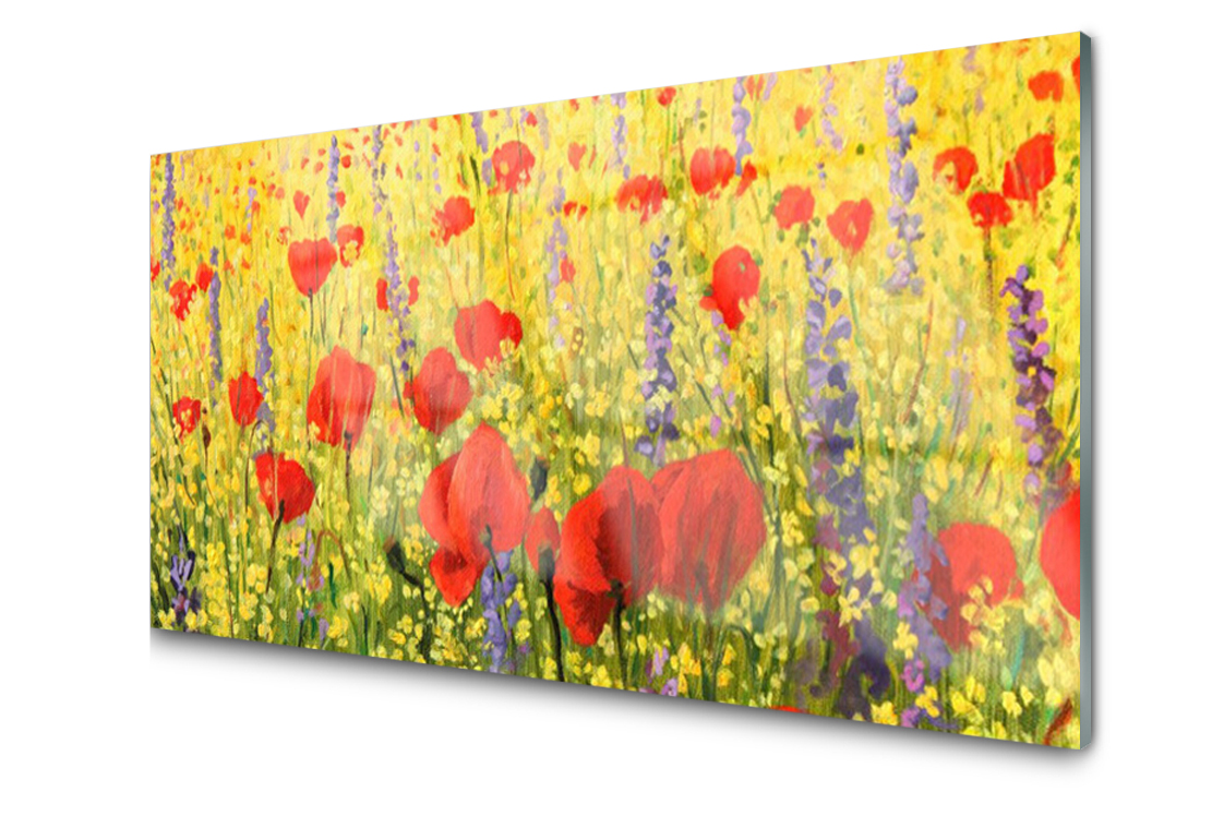 

Panel szklany dekor Kwiaty Roślina 120x60 + Klej