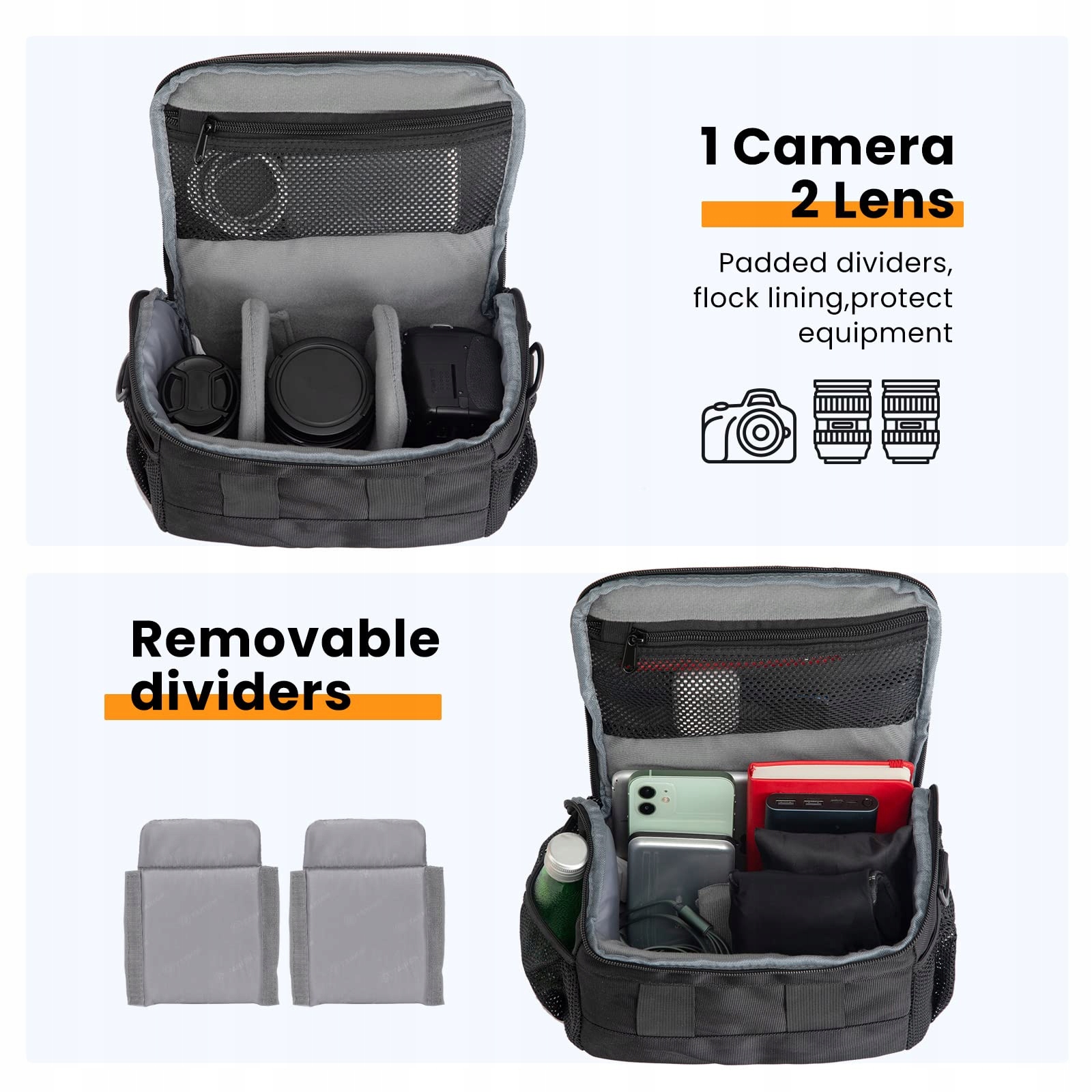 TARION Torba Na Aparat DSLR Canon Nikon Sony Z Pokrowcem Przeciwdeszczowym — miniatura 2