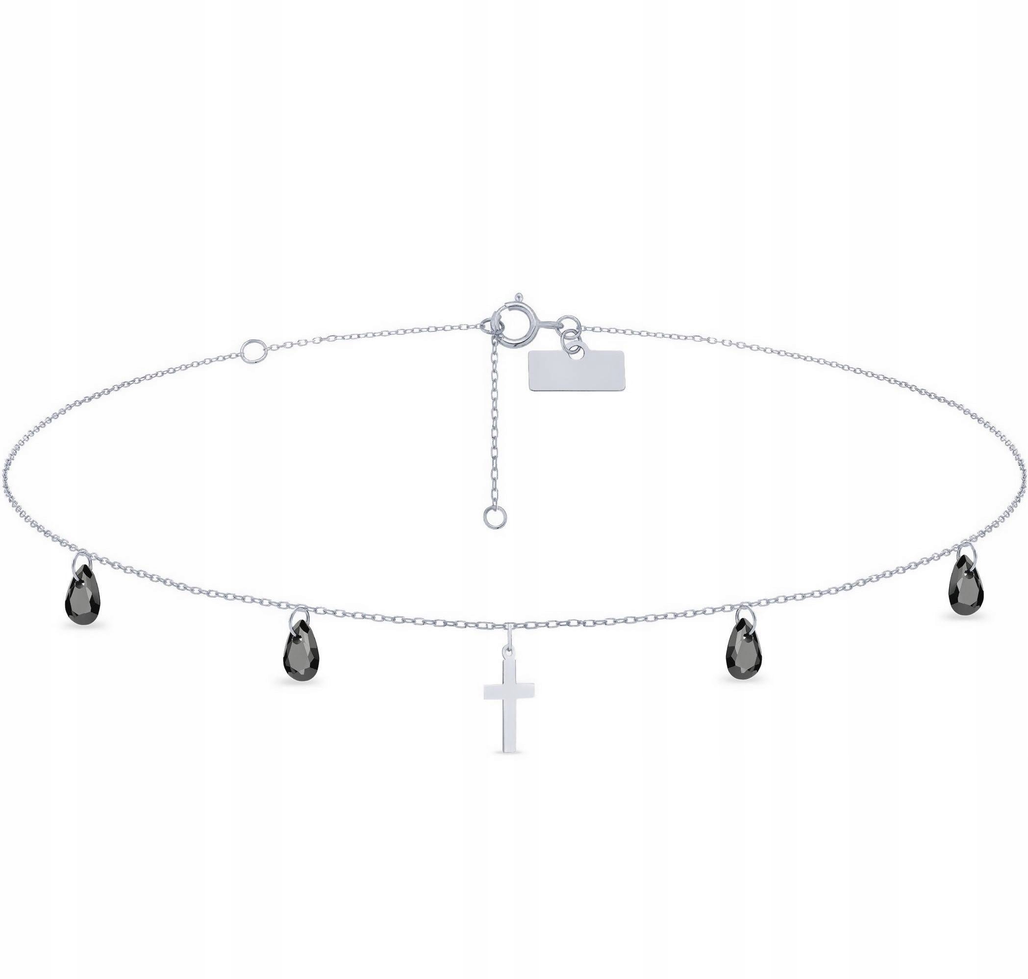 

Srebrny naszyjnik 925 Celebrytka Choker Krzyżyk