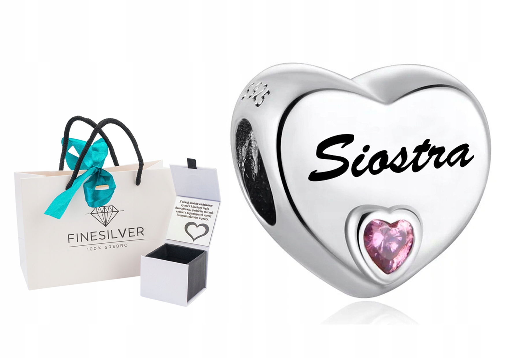 

Charms Srebrny Siostra Zawieszka Do Pandora Grawer