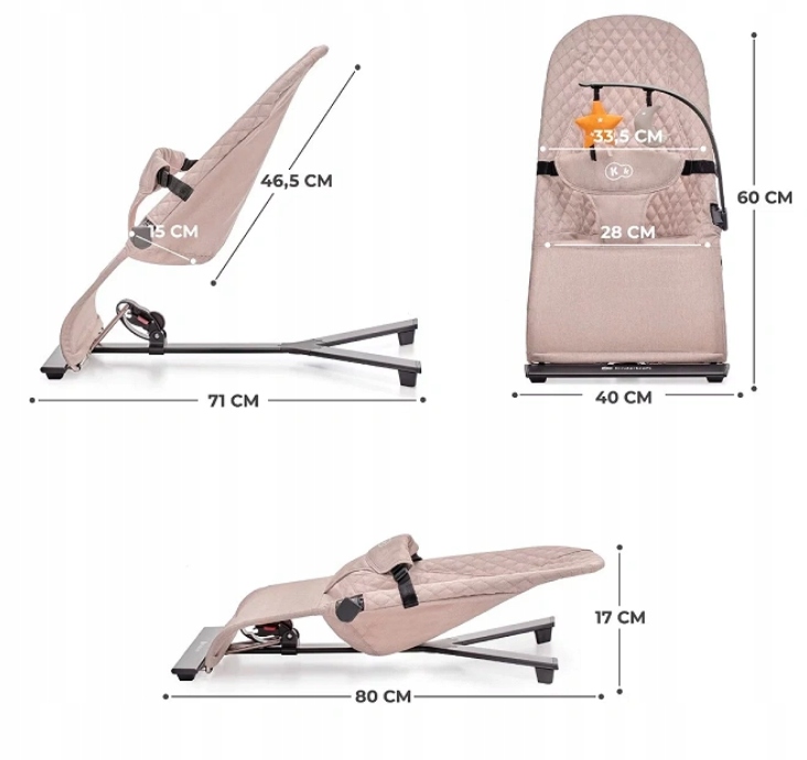 Kinderkraft MIMI Leżaczek bujaczek dla niemowląt Marka Kinderkraft