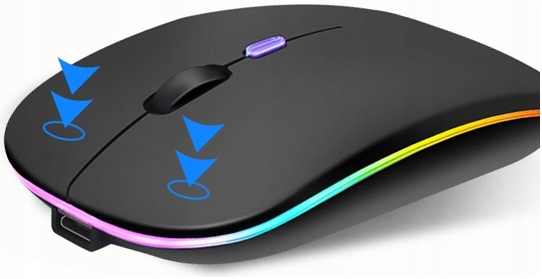 MYSZKA BEZPRZEWODOWA MYSZ OPTYCZNA SLIM LED LEKKA Waga produktu 45 g
