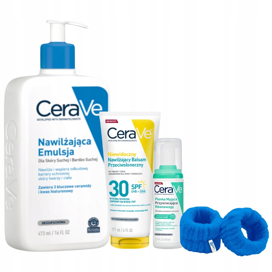 CeraVe Nawilżająca emulsja 473ml Balsam przeciwsłoneczny Spf 30 177ml