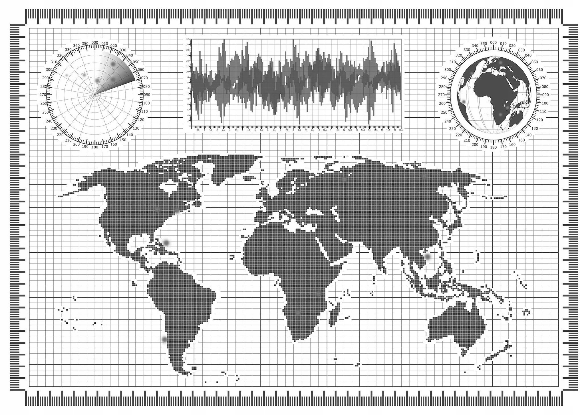 Fototapeta Mapa světa Kontinenty Souřadnice Informace 368x254 vlna lepidlo