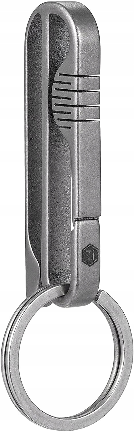 KM03 tytanowy klips do paska, breloczek do kluczy