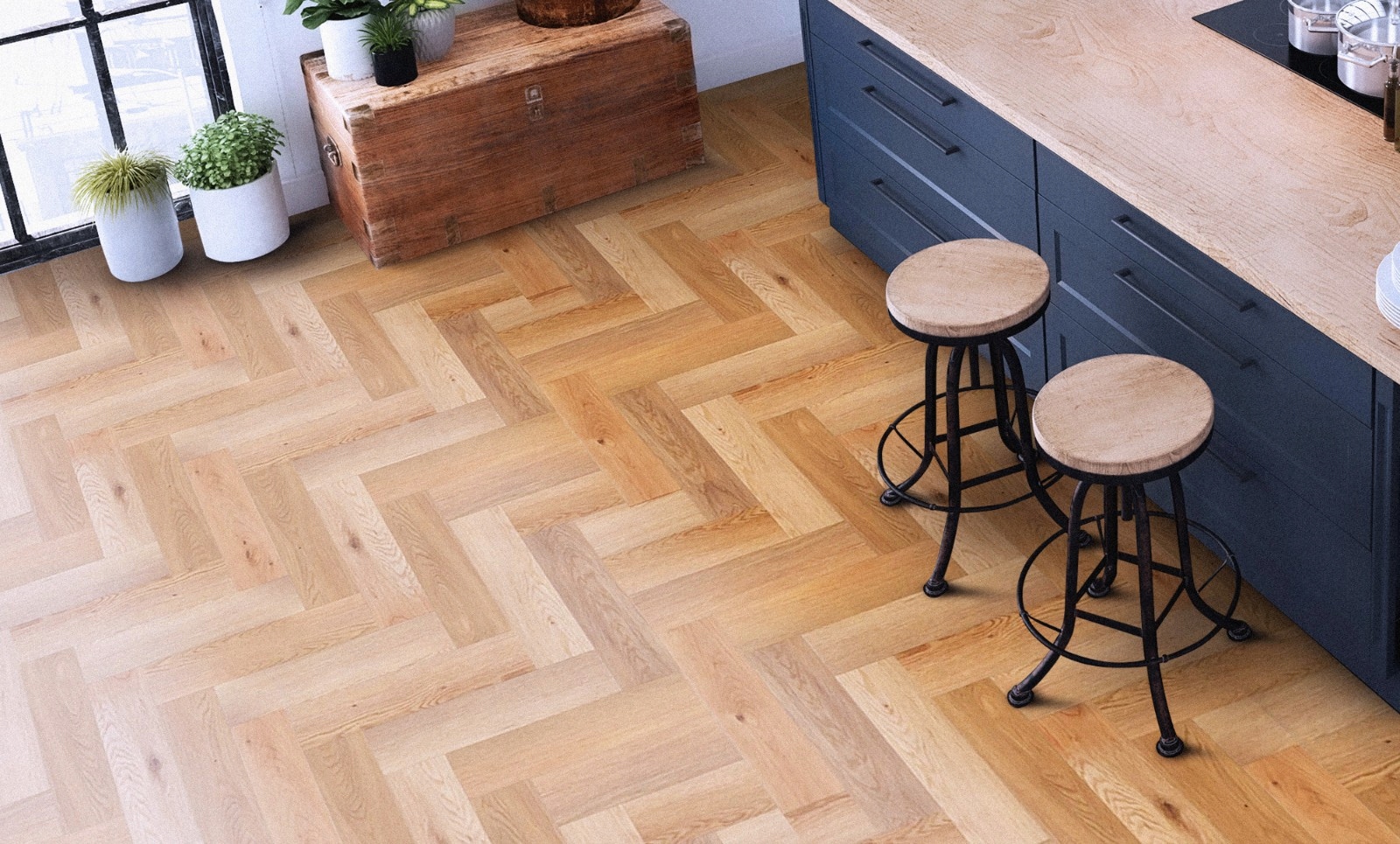 Panele podłogowe SPC HERRINGBONE Splendour Yutra Stan opakowania oryginalne