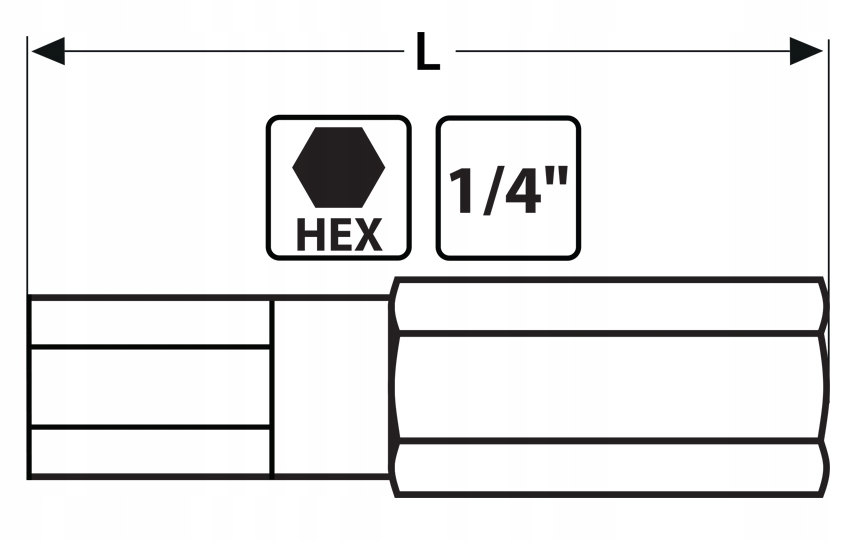 KOŃCÓWKA WKRĘTAKOWA HEX 3 1/4" 25 MM 5 SZTUK Kod producenta RA-04-467
