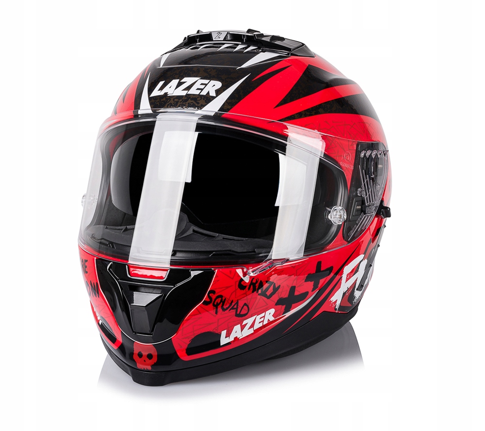 KASK MOTOCYKLOWY LAZER RAFALE EVO ONI L BLENDA Kolor czarny czerwony