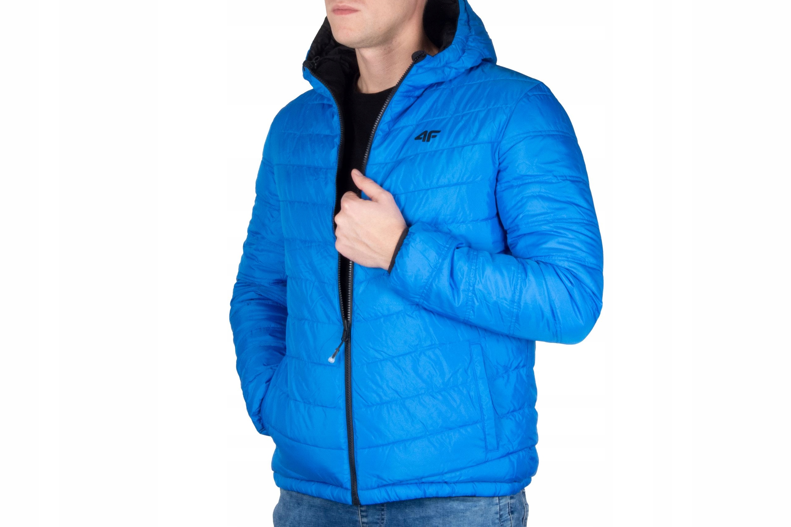 KURTKA 4F MĘSKA ZIMOWA DWUSTRONNA R. XL Wzór dominujący logo