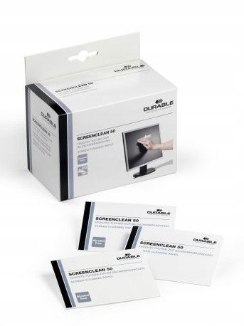 50szt (pakowane osobno) wydajne skuteczne ściereczki nawilżone do ekranów